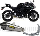 Sistema De Escape Completo Con Catalizador Y Homologación Acústica X-Kone Nichrom Carbono - Arrow Special Parts Compatible Con Kawasaki Z 650 (2017-2020)