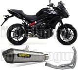 Sistema De Escape Completo Con Catalizador Y Homologación Acústica X-Kone Nichrom Carbono - Arrow Special Parts Compatible Con Kawasaki Versys 650 (2017-2022)