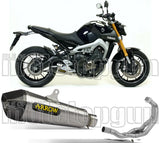 Sistema De Escape Completo Con Catalizador Y Homologación Acústica X-Kone Nichrom Carbono - Arrow Special Parts Compatible Con Yamaha Mt-09 Tracer (2015-2020)