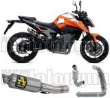 Sistema De Escape Completo Sin Catalizador Y Con Homologación Acústica Gp2 Gp-2 Titanio Acero - Arrow Special Parts Compatible Con Ktm 890 Duke R (2020-2023)