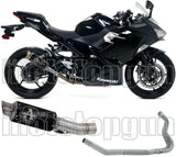 Sistema De Escape Completo Sin Catalizador Y Con Homologación Acústica Gp2 Gp-2 Nichrom Negro Acero - Arrow Special Parts Compatible Con Kawasaki Ninja 400 (2018-2021)