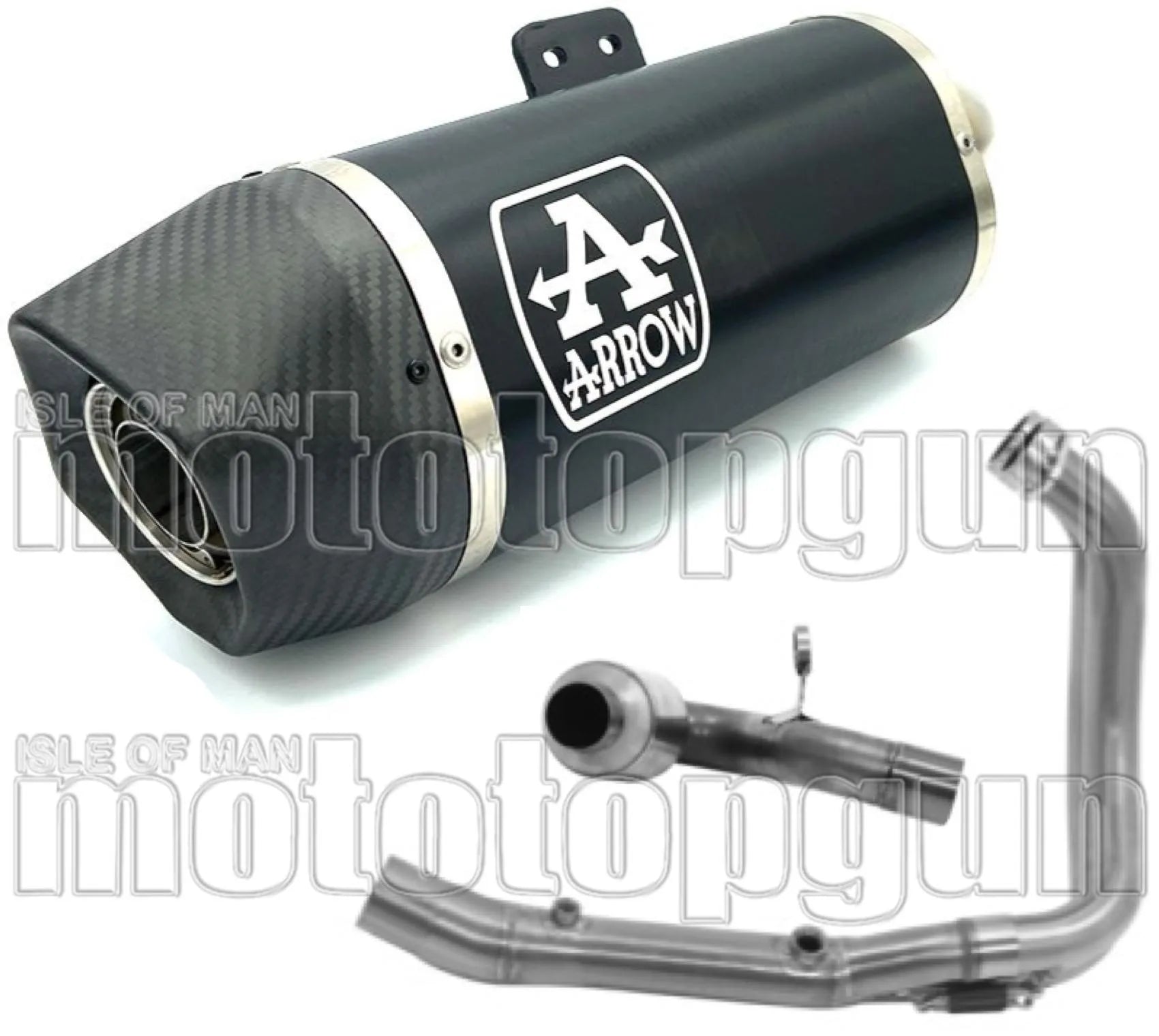 Sistema De Escape Completo Sin Catalizador Y Con Homologación Acústica Indy-Race Aluminio Negro Carbono - Arrow Special Parts Compatible Con Bmw F 900 Xr (2020-2024)
