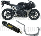 Sistema De Escape Completo Sin Catalizador Y Con Homologación Acústica Indy-Race Aluminio Negro Carbono - Arrow Special Parts Compatible Con Honda Cbr 600 Rr (2007-2008)