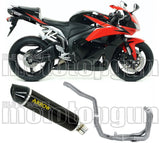 Sistema De Escape Completo Sin Catalizador Y Con Homologación Acústica Indy-Race Aluminio Negro Carbono - Arrow Special Parts Compatible Con Honda Cbr 600 Rr (2009-2012)