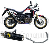 Sistema De Escape Completo Sin Catalizador Y Con Homologación Acústica Maxi Race-Tech Aluminio Negro Acero - Arrow Special Parts Compatible Con Honda Crf 1000 L Africa Twin (2016-2019)