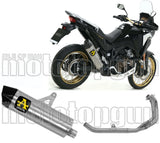 Sistema De Escape Completo Sin Catalizador Y Con Homologación Acústica Maxi Race-Tech Titanio Carbono - Arrow Special Parts Compatible Con Honda Crf 1100 L Africa Twin (2020-2023)