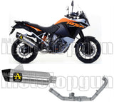 Sistema De Escape Completo Sin Catalizador Y Con Homologación Acústica Maxi Race-Tech Titanio Carbono - Arrow Special Parts Compatible Con Ktm 1290 Super Adventure (2017-2020)