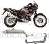 Sistema De Escape Completo Sin Catalizador Y Con Homologación Acústica Paris Dacar Acero Acero - Arrow Special Parts Compatible Con Yamaha Xtz 750 Super Ténéré (1989-1994)