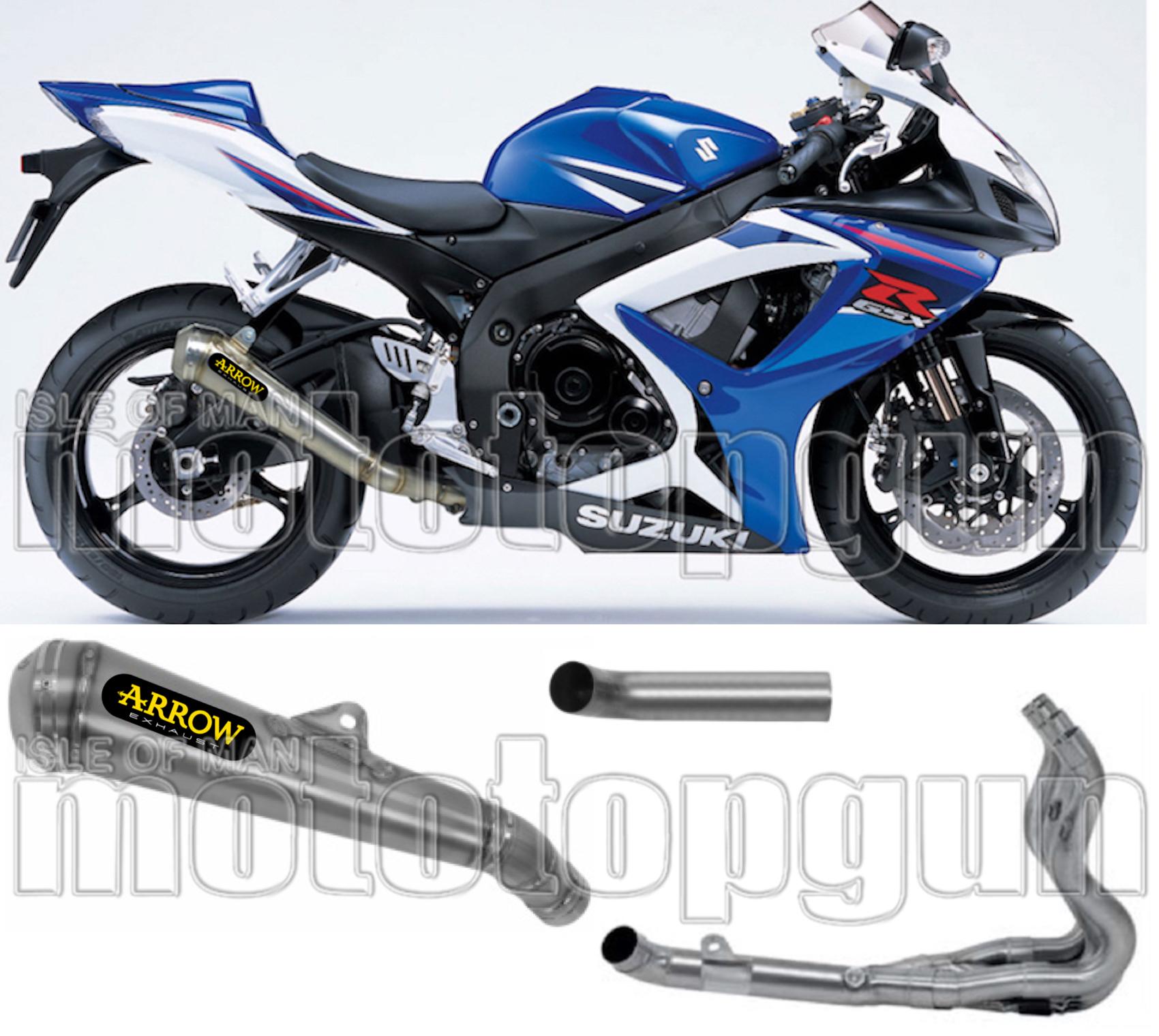 Complete Non-Catalytic Exhaust System With Sound Certification Pro-Race Titanium Stainless Steel - Arrow Special Parts Compatible With Suzuki Gsx-R 600 Ie (2006-2007)