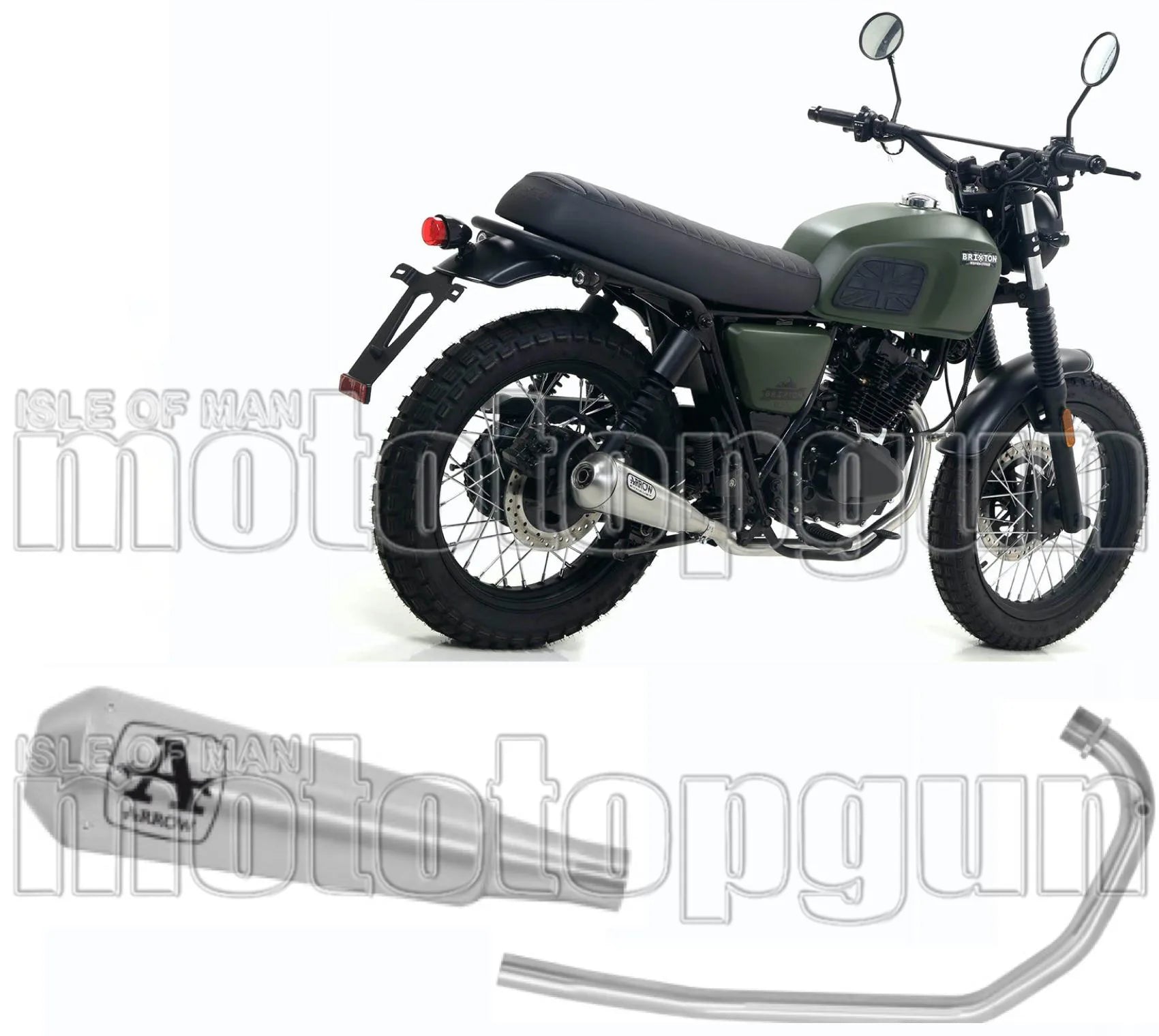 Sistema De Escape Completo Sin Catalizador Y Con Homologación Acústica Pro-Race Nichrom Acero - Arrow Special Parts Compatible Con Brixton Bx 125 X (2019-2020)