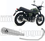 Complete Non-Catalytic Exhaust System With Sound Certification Pro-Race Nichrom Stainless Steel - Arrow Special Parts Compatible With Brixton Bx 125 X (2019-2020)