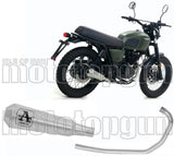 Sistema De Escape Completo Sin Catalizador Y Con Homologación Acústica Pro-Race Nichrom Acero - Arrow Special Parts Compatible Con Brixton Bx 125 X (2019-2020)