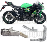 Sistema De Escape Completo Sin Catalizador Y Con Homologación Acústica Pro-Race Nichrom Acero - Arrow Special Parts Compatible Con Kawasaki Zx 6R 636 (2019-2020)