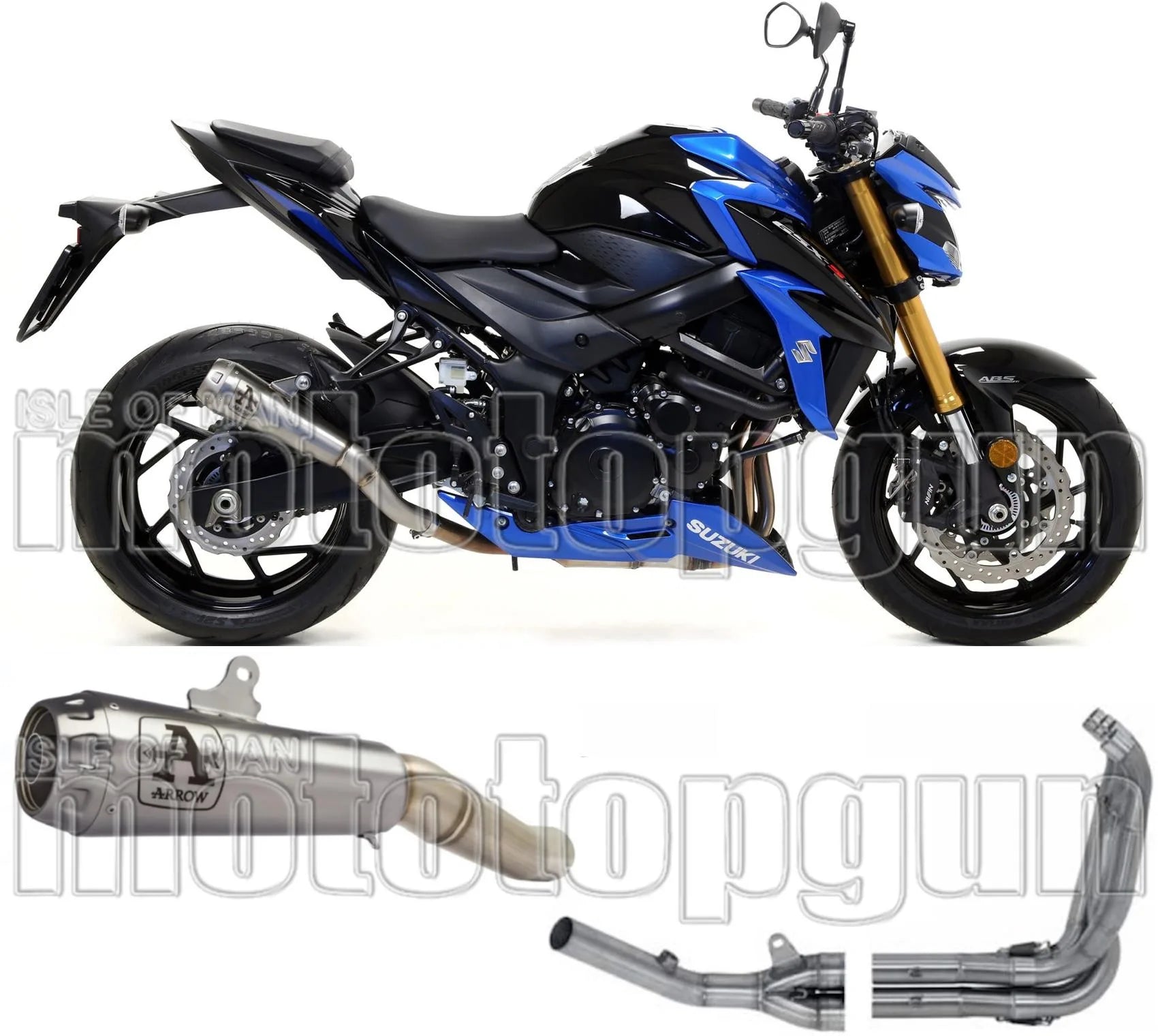 Sistema De Escape Completo Sin Catalizador Y Con Homologación Acústica Pro-Race Nichrom Acero - Arrow Special Parts Compatible Con Suzuki Gsx-S 750 (2017-2020)