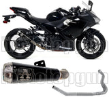 Sistema De Escape Completo Sin Catalizador Y Con Homologación Acústica Pro-Race Nichrom Negro Acero - Arrow Special Parts Compatible Con Kawasaki Z 400 (2019-2020)
