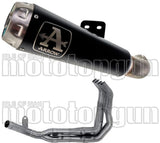 Sistema De Escape Completo Sin Catalizador Y Con Homologación Acústica Pro-Race Nichrom Negro Acero - Arrow Special Parts Compatible Con Kawasaki Z 900 (2017-2019)