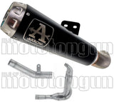 Sistema De Escape Completo Sin Catalizador Y Con Homologación Acústica Pro-Race Nichrom Negro Acero - Arrow Special Parts Compatible Con Kawasaki Zx 6R 636 (2019-2020)