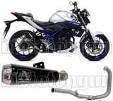 Sistema De Escape Completo Sin Catalizador Y Con Homologación Acústica Pro-Race Nichrom Negro Acero - Arrow Special Parts Compatible Con Yamaha Mt-03 (2016-2017)