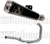 Sistema De Escape Completo Sin Catalizador Y Con Homologación Acústica Pro-Race Nichrom Negro Acero - Arrow Special Parts Compatible Con Yamaha Yzf-R3 (2019-2020)