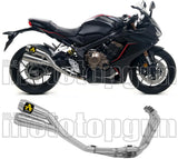 Sistema De Escape Completo Sin Catalizador Y Con Homologación Acústica Pro-Race Twin Titanio Titanio - Arrow Special Parts Compatible Con Honda Cb 650 R (2019-2023)