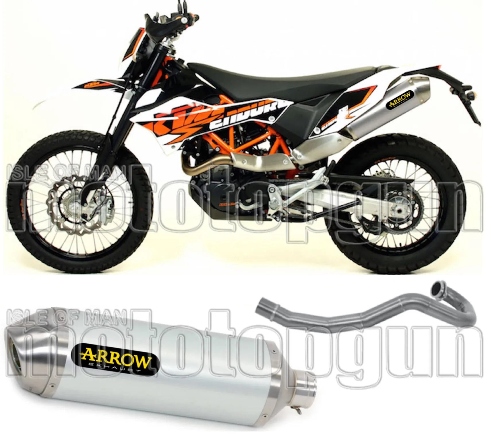 Sistema De Escape Completo Sin Catalizador Y Con Homologación Acústica Race-Tech Titanio Acero - Arrow Special Parts Compatible Con Ktm 690 Enduro R (2019-2024)
