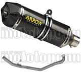 Sistema De Escape Completo Sin Catalizador Y Con Homologación Acústica Race-Tech Carbono Carbono - Arrow Special Parts Compatible Con Kawasaki Ninja 650 (2017-2020)