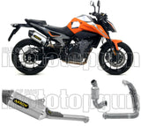 Sistema De Escape Completo Sin Catalizador Y Con Homologación Acústica Race-Tech Aluminio Carbono - Arrow Special Parts Compatible Con Ktm 890 Duke R (2020-2023)
