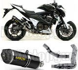 Sistema De Escape Completo Sin Catalizador Y Con Homologación Acústica Race-Tech Aluminio Negro Carbono - Arrow Special Parts Compatible Con Kawasaki Z 800 E (2013-2016)