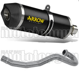 Sistema De Escape Completo Sin Catalizador Y Con Homologación Acústica Race-Tech Aluminio Negro Carbono - Arrow Special Parts Compatible Con Ktm 690 Smc R (2019-2024)