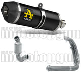 Sistema De Escape Completo Sin Catalizador Y Con Homologación Acústica Race-Tech Aluminio Negro Carbono - Arrow Special Parts Compatible Con Ktm 890 Duke R (2020-2023)