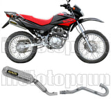 Sistema De Escape Completo Sin Catalizador Y Con Homologación Acústica Thunder Aluminio Acero - Arrow Special Parts Compatible Con Honda Xr 125 L (2004-2005)