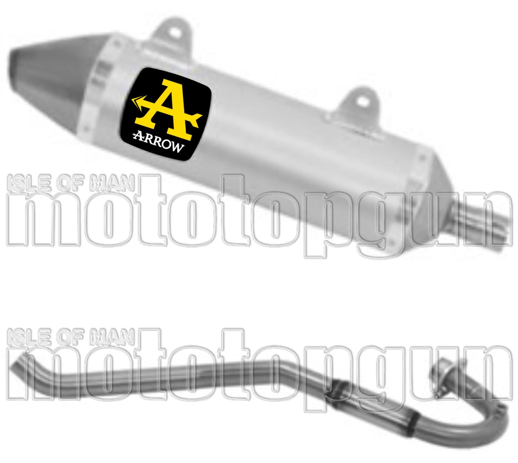 Complete Non-Catalytic Exhaust System With Sound Certification Thunder Aluminium Stainless Steel - Arrow Special Parts Compatible With Malaguti Xtm 125 4T (2019-2020)