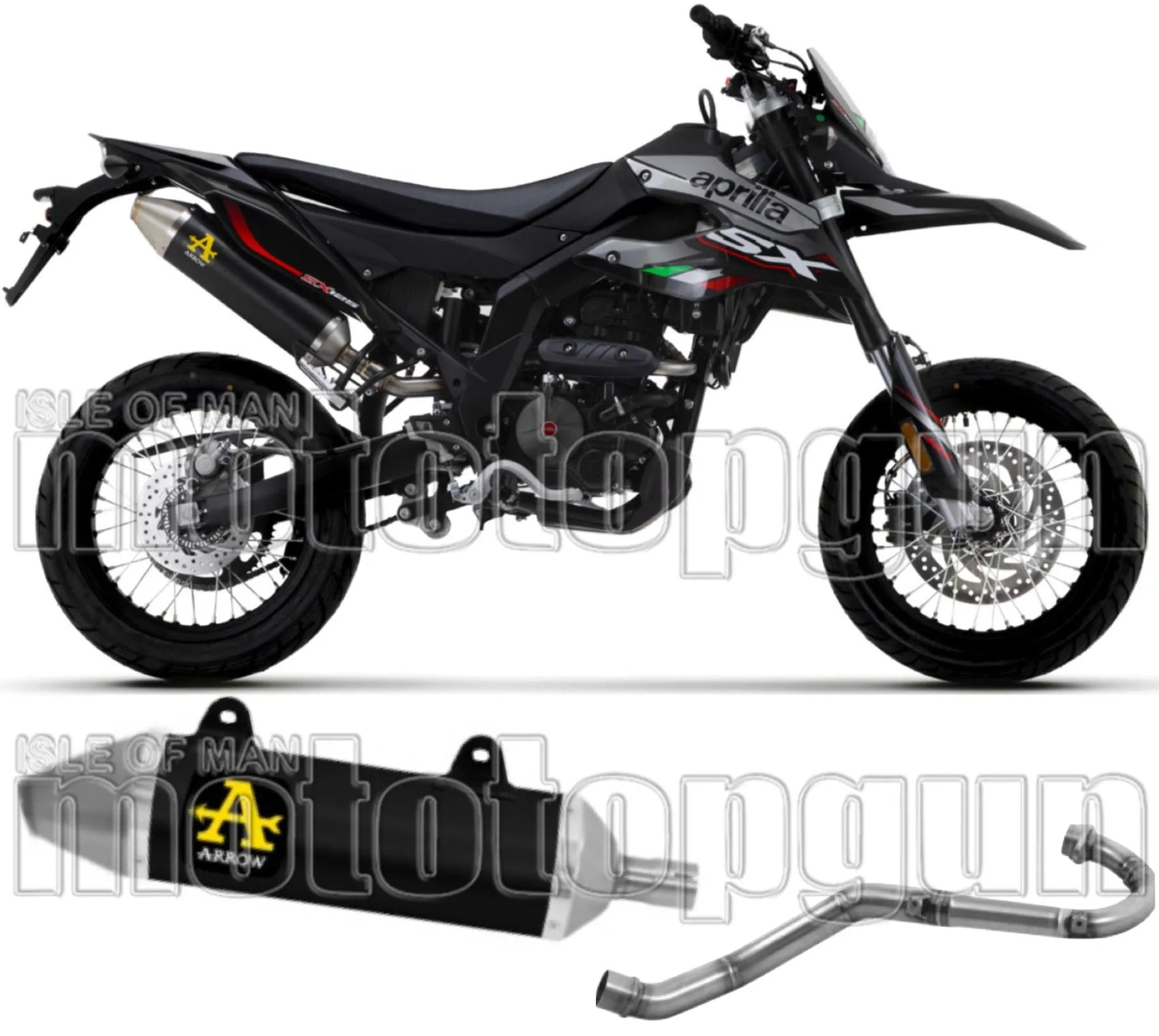 Sistema De Escape Completo Sin Catalizador Y Con Homologación Acústica Thunder Aluminio Negro Acero - Arrow Special Parts Compatible Con Um Dsr Ex 125 (2018-2020)