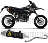Sistema De Escape Completo Sin Catalizador Y Con Homologación Acústica Thunder Aluminio Negro Acero - Arrow Special Parts Compatible Con Um Dsr Ex 125 (2018-2020)