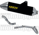 Sistema De Escape Completo Sin Catalizador Y Con Homologación Acústica Thunder Aluminio Negro Acero - Arrow Special Parts Compatible Con Honda Crf 300 L (2021-2024)