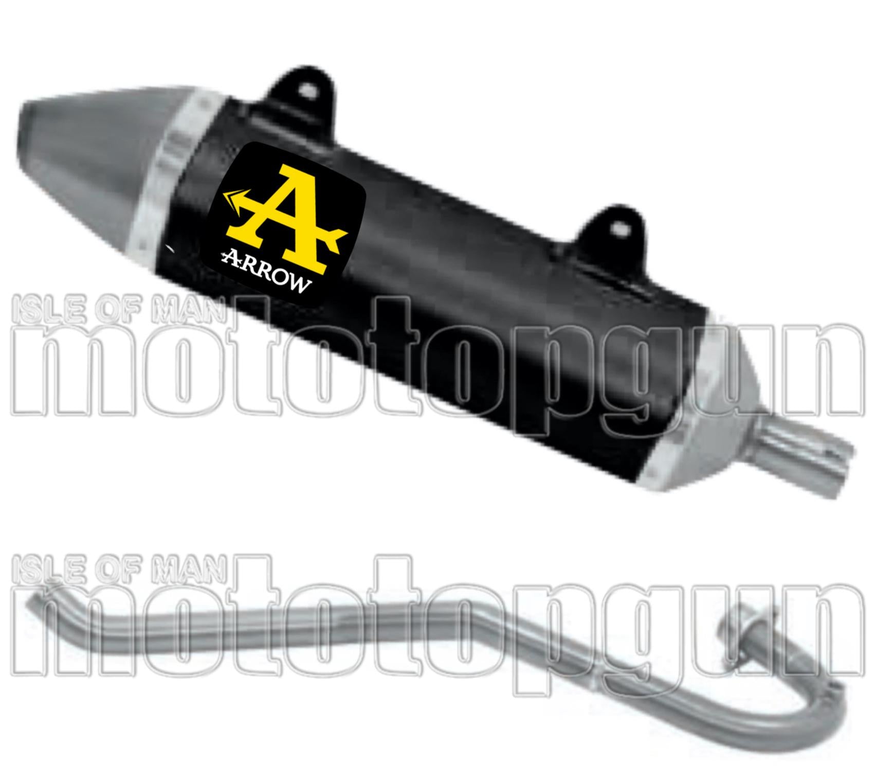 Complete Non-Catalytic Exhaust System With Sound Certification Thunder Black Aluminium Stainless Steel - Arrow Special Parts Compatible With Malaguti Xsm 125 4T (2019-2020)