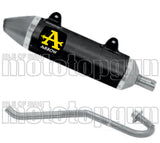 Complete Non-Catalytic Exhaust System With Sound Certification Thunder Black Aluminium Stainless Steel - Arrow Special Parts Compatible With Malaguti Xtm 125 4T (2019-2020)