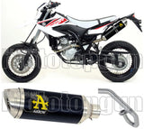 Sistema De Escape Completo Sin Catalizador Y Con Homologación Acústica Thunder Aluminio Negro Acero - Arrow Special Parts Compatible Con Yamaha Wr 125 X (2009-2016)