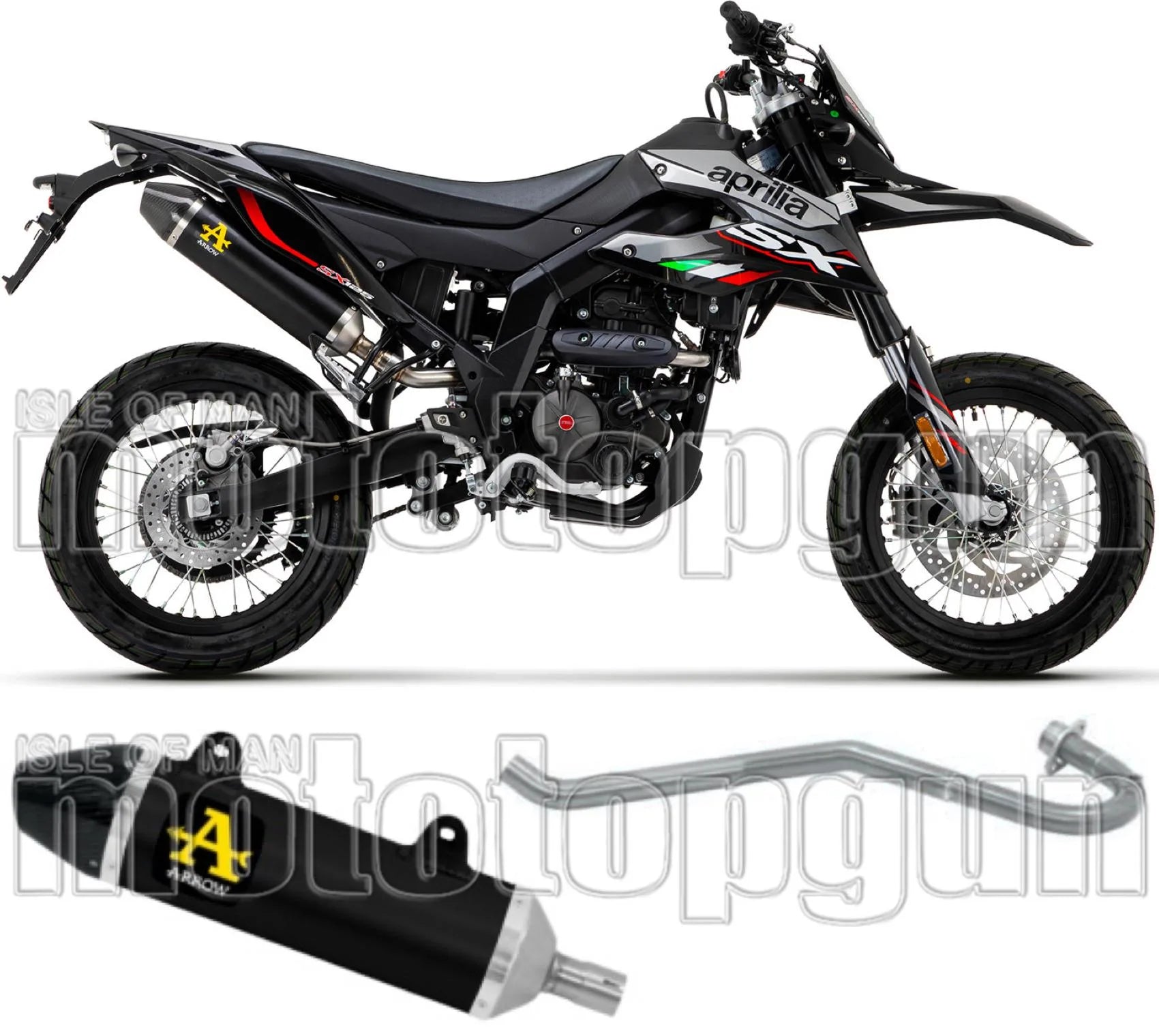 Sistema De Escape Completo Sin Catalizador Y Con Homologación Acústica Thunder Aluminio Negro Carbono - Arrow Special Parts Compatible Con Um Dsr Ex 125 (2018-2020)