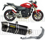 Sistema De Escape Completo Sin Catalizador Y Con Homologación Acústica Thunder Aluminio Negro Carbono - Arrow Special Parts Compatible Con Honda Cbr 600 F (2011-2013)