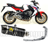 Sistema De Escape Completo Sin Catalizador Y Con Homologación Acústica Thunder Aluminio Negro Carbono - Arrow Special Parts Compatible Con Honda Cbr 650 F (2014-2018)