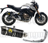 Sistema De Escape Completo Sin Catalizador Y Con Homologación Acústica Thunder Aluminio Negro Carbono - Arrow Special Parts Compatible Con Honda Cbr 650 R (2019-2023)