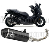 Sistema De Escape Completo Sin Catalizador Y Con Homologación Acústica Urban Aluminio Negro Acero Negro - Arrow Special Parts Compatible Con Honda Forza 125 (2015-2016)