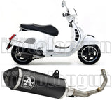 Sistema De Escape Completo Sin Catalizador Y Con Homologación Acústica Urban Aluminio Negro Acero Negro - Arrow Special Parts Compatible Con Piaggio Vespa Gts 300 Hpe (2019-2020)
