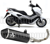 Sistema De Escape Completo Sin Catalizador Y Con Homologación Acústica Urban Aluminio Negro Acero Negro - Arrow Special Parts Compatible Con Yamaha N-Max 125 (2017-2020)