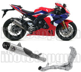 Sistema De Escape Completo Sin Catalizador Y Con Homologación Acústica Works Titanio Carbono - Arrow Special Parts Compatible Con Honda Cbr 1000 Rr - R (2020-2023)