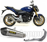 Sistema De Escape Completo Sin Catalizador Y Con Homologación Acústica X-Kone Nichrom Carbono - Arrow Special Parts Compatible Con Honda Cb 600 F Hornet (2007-2013)