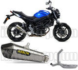 Sistema De Escape Completo Sin Catalizador Y Con Homologación Acústica X-Kone Nichrom Carbono - Arrow Special Parts Compatible Con Suzuki Sv 650 (2016-2024)