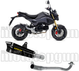 Sistema De Escape Completo Sin Catalizador Y Con Homologación Acústica X-Kone Nichrom Negro Carbono - Arrow Special Parts Compatible Con Honda Msx 125 (2016-2020)