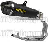 Sistema De Escape Completo Sin Catalizador Y Con Homologación Acústica X-Kone Nichrom Negro Carbono - Arrow Special Parts Compatible Con Kawasaki Z 900 A2 (2019-2024)